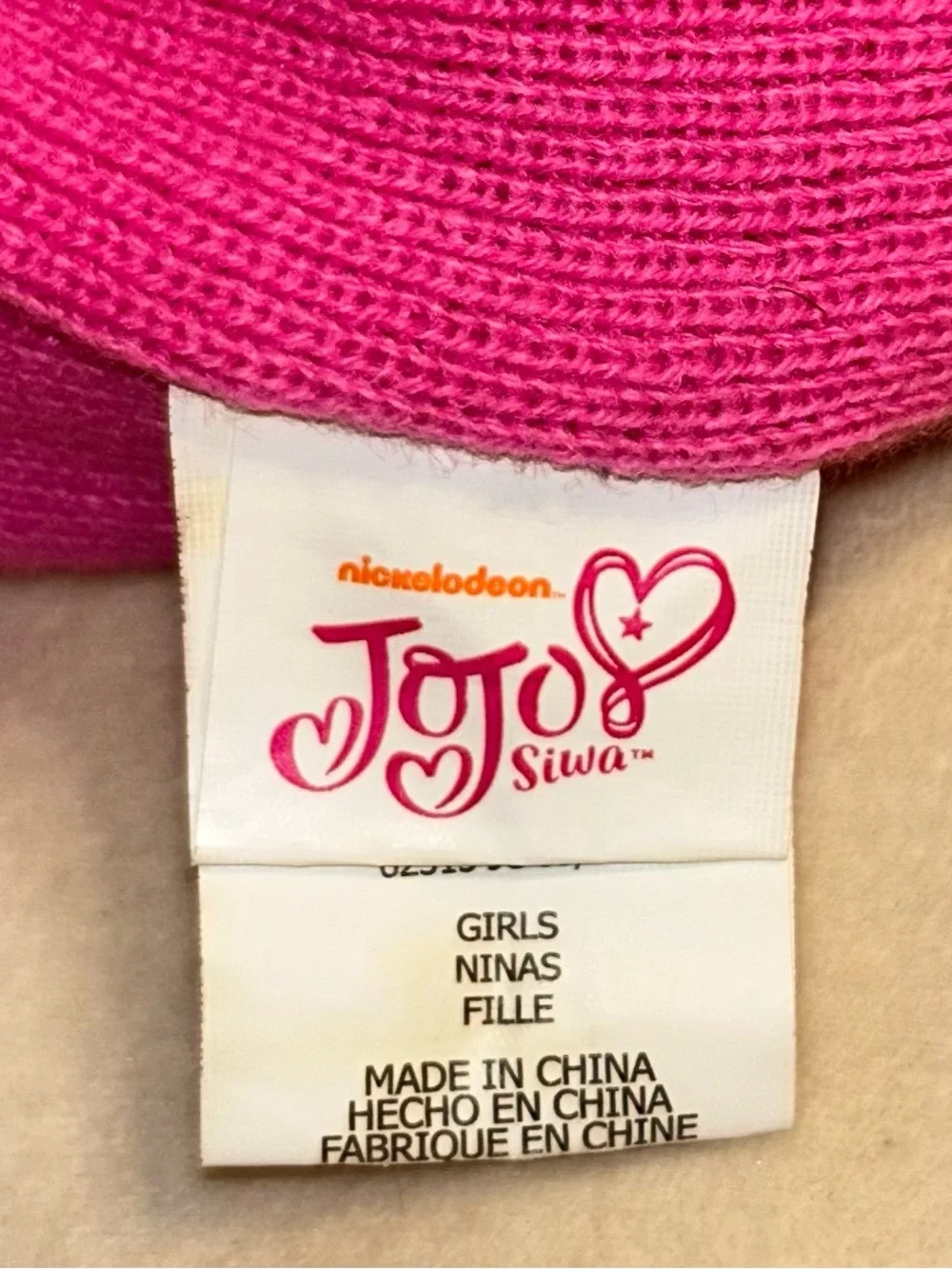 JoJo Siwa Pink Sparkling Beanie with Tie Dye Satin Bow